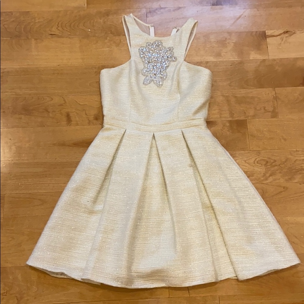 Hailey Logan by adrianna papell Gold Dress